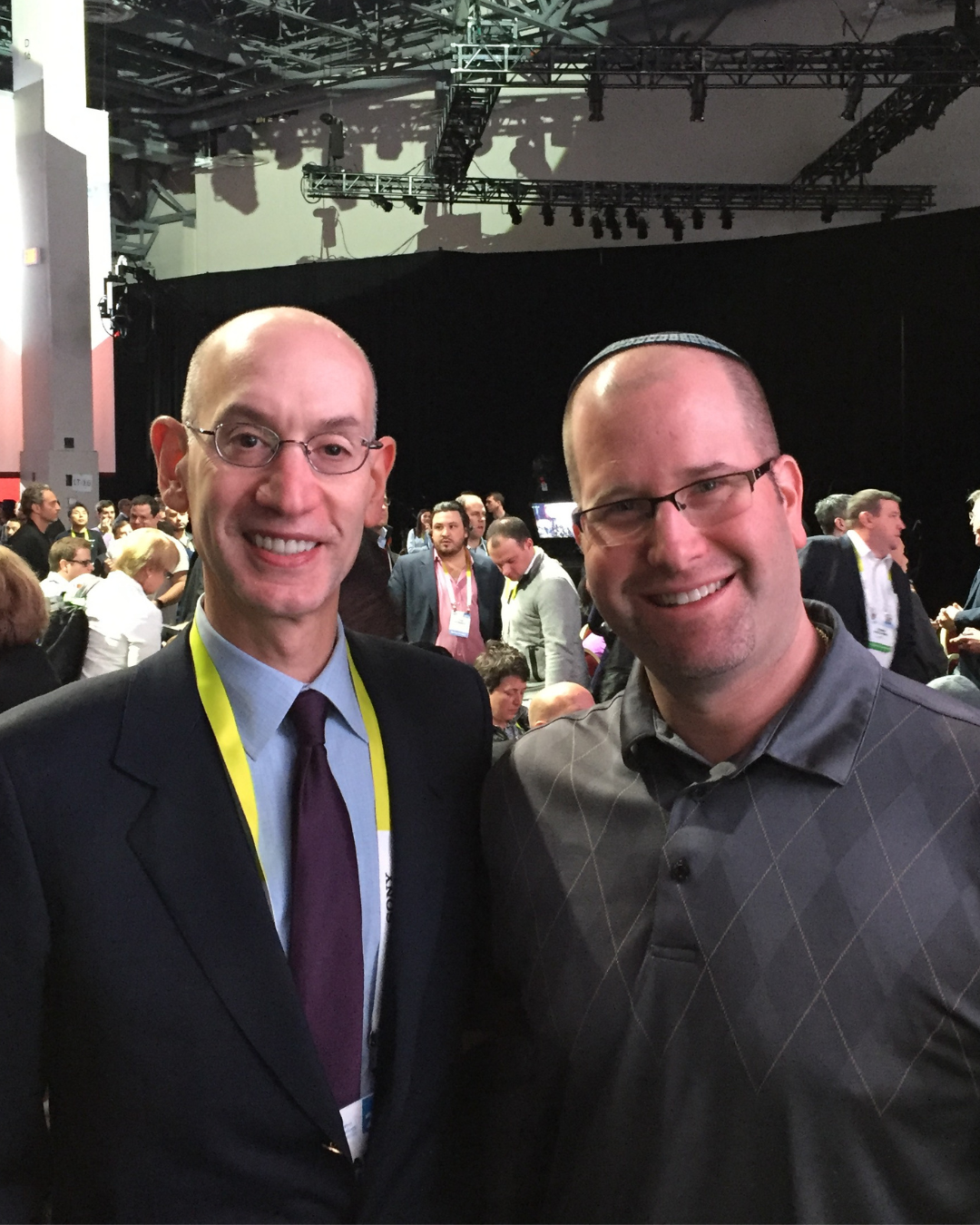 Adam Silver and Rabbi Jason Miller