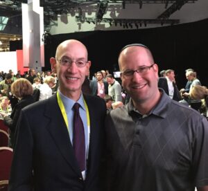 NBA Commissioner Adam Silver and Rabbi Jason Miller
