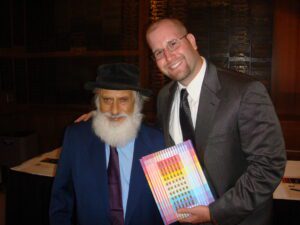 Yaacov Agam and Rabbi Jason Miller
