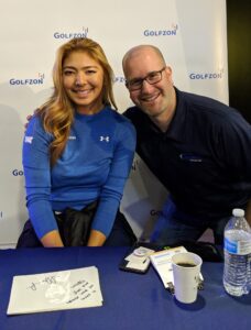Golfer Alison Lee and Rabbi Jason Miller