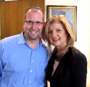 Arianna Huffington and Rabbi Jason Miller