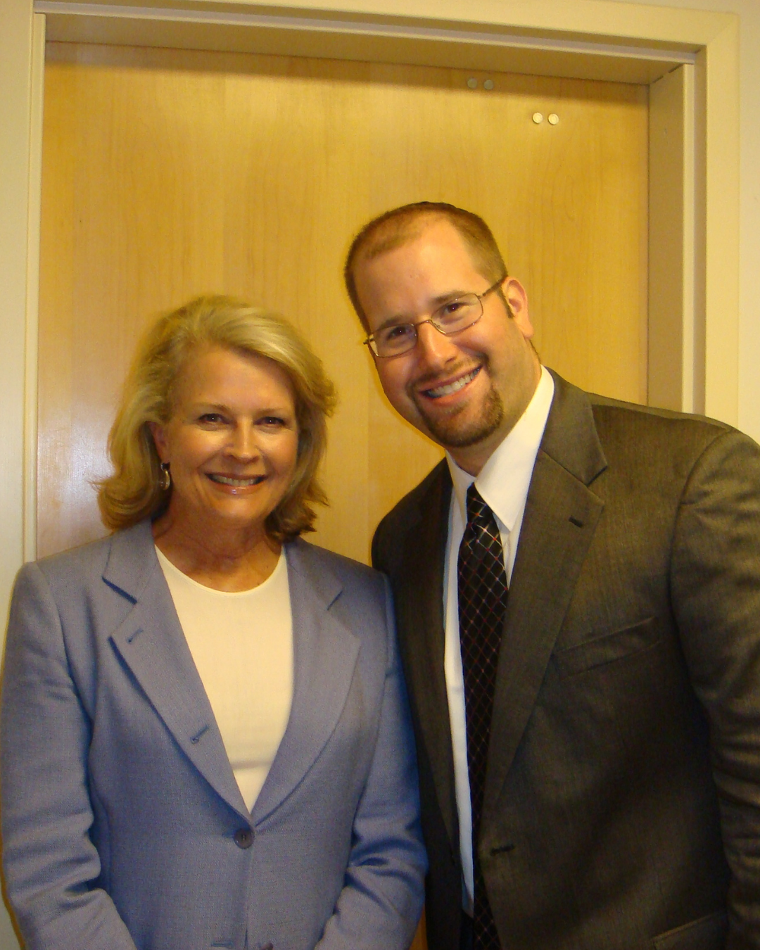 Candace Bergen and Rabbi Jason Miller