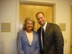 Candice Bergen and Rabbi Jason Miller