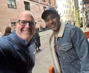 Corbin Bleu and Rabbi Jason Miller