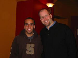 Actor Comedian Dan Ahdoot and Rabbi Jason Miller