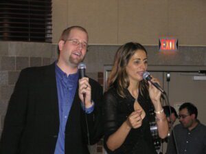 Einat Sarouf and Rabbi Jason Miller