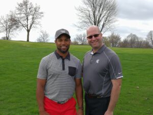 Golden Tate and Rabbi Jason Miller