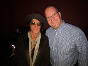 Joe Perry and Rabbi Jason Miller