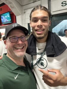 MSU Spartan Jordan Scott and Rabbi Jason Miller