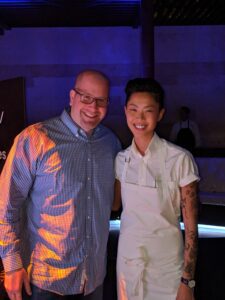 Chef Kristen Kish and Rabbi Jason Miller