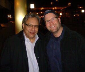 Lewis Black and Rabbi Jason Miller