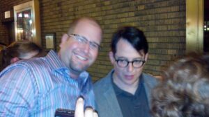 Matthew Broderick and Rabbi Jason Miller