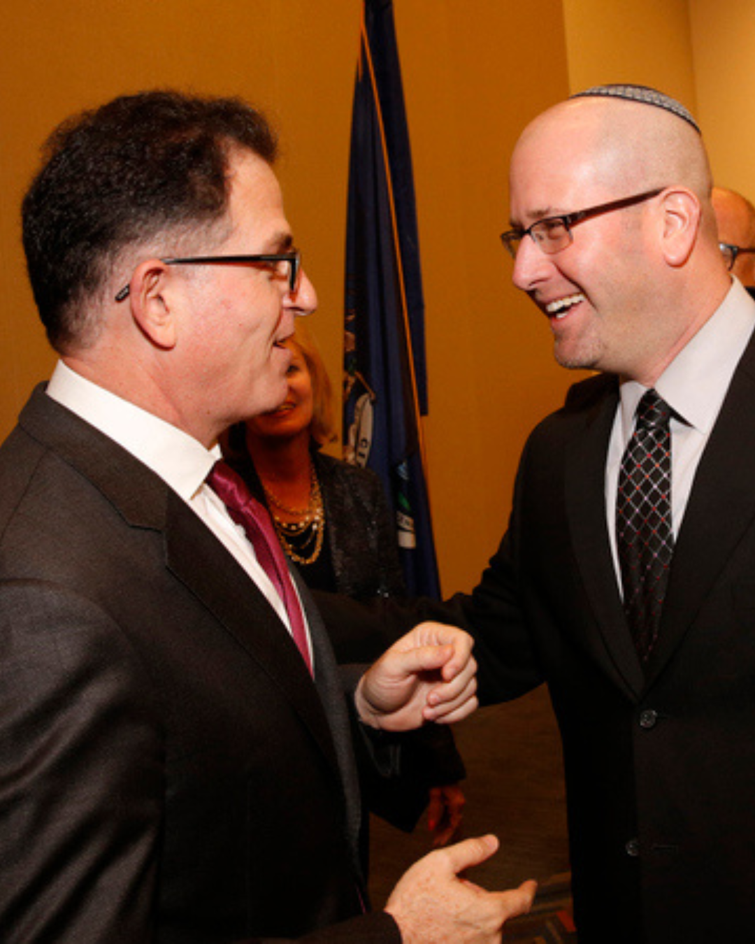 Michael Dell of Dell Computer with Rabbi Jason Miller