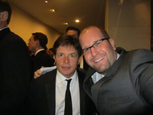 Michael J. Fox and Rabbi Jason Miller