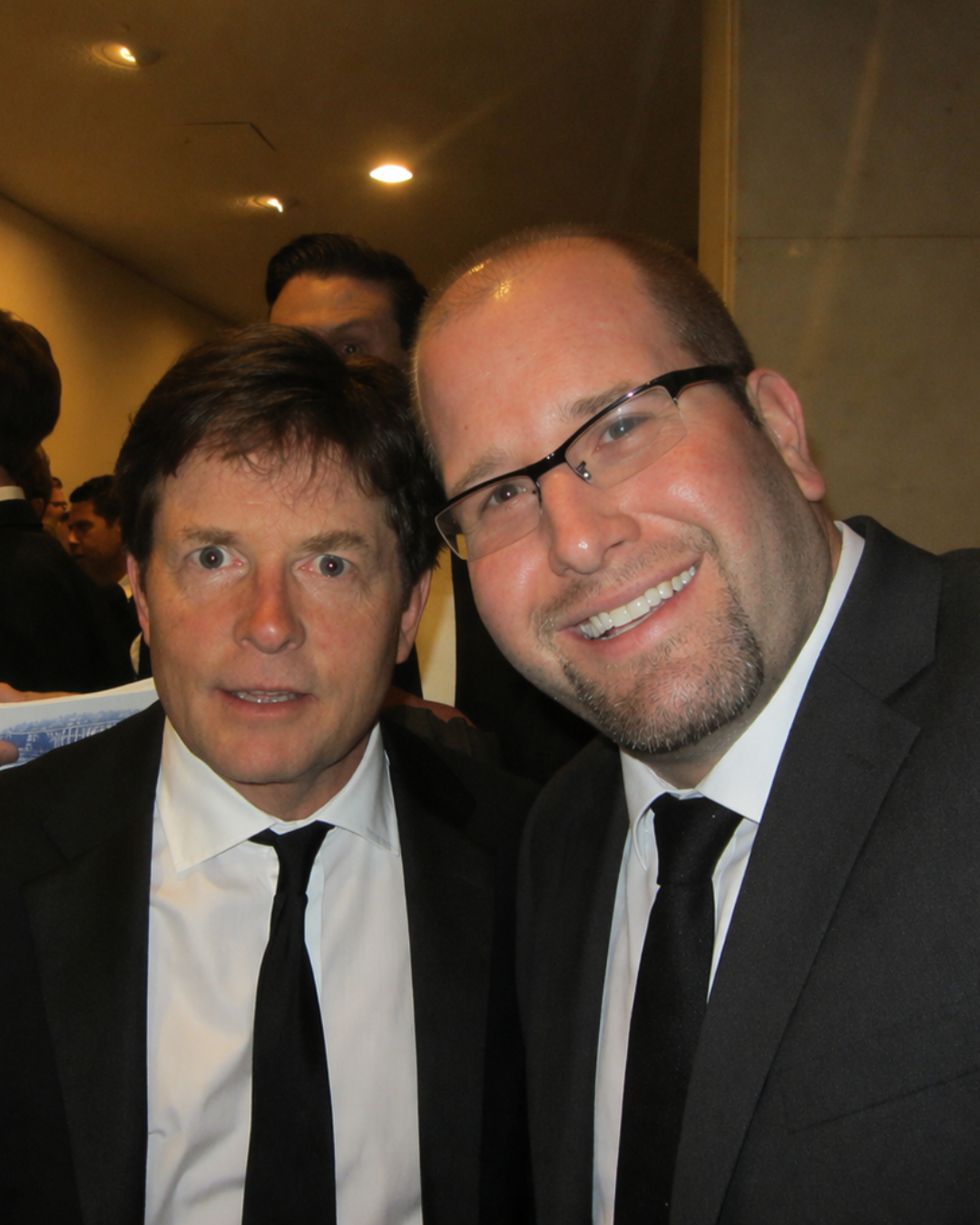 Michael J. Fox with Rabbi Jason Miller