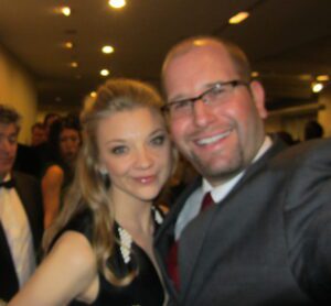 Natalie Dormer and Rabbi Jason Miller