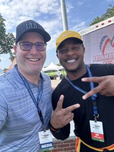 Pooch Hall and Rabbi Jason Miller