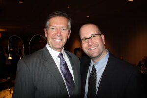 Former Detroit Pistons GM Tom Wilson and Rabbi Jason Miller