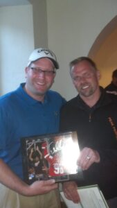 Tomas Holmstrom and Rabbi Jason Miller