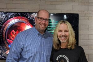 Tommy Shaw and Rabbi Jason Miller
