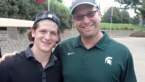 NHL Player Torey Krug and Rabbi Jason Miller