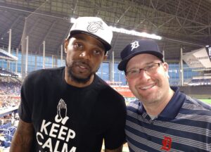 Udonis Haslem and Rabbi Jason Miller
