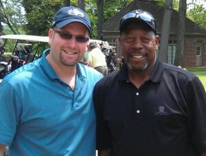 Vinnie Johnson and Rabbi Jason Miller