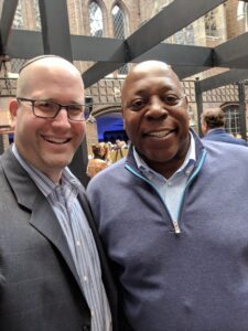 Vinnie Johnson and Rabbi Jason Miller