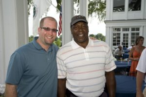 Vinnie Johnson and Rabbi Jason Miller