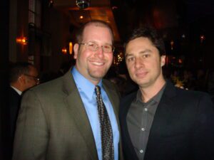 Zach Braff and Rabbi Jason Miller