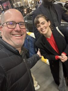Zoey Deutch and Rabbi Jason Miller