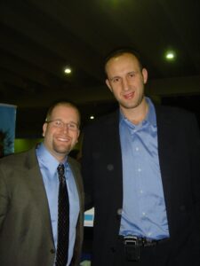 Zydrunas Ilgauskas and Rabbi Jason Miller